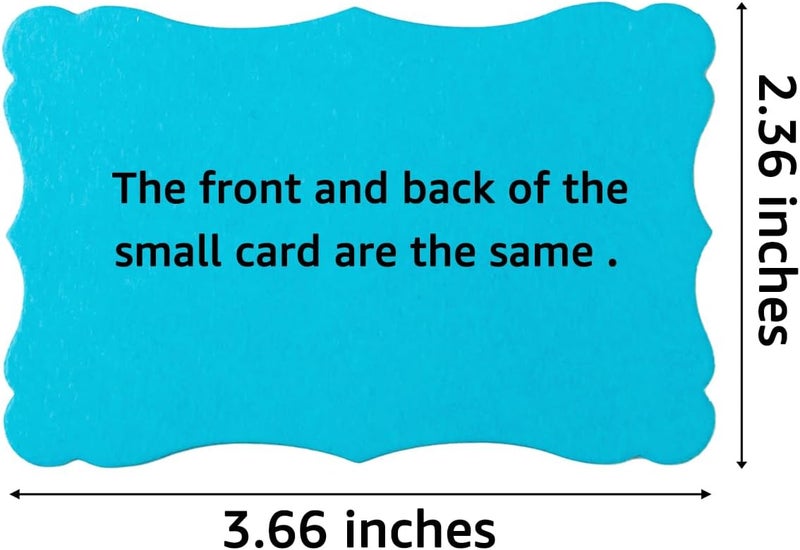 Toperd 120 Pieces Small Mini Business Cards Vintage Assorted Colors Blank Note Gift for Business Cards, Gift (5 Blue) - Image 2